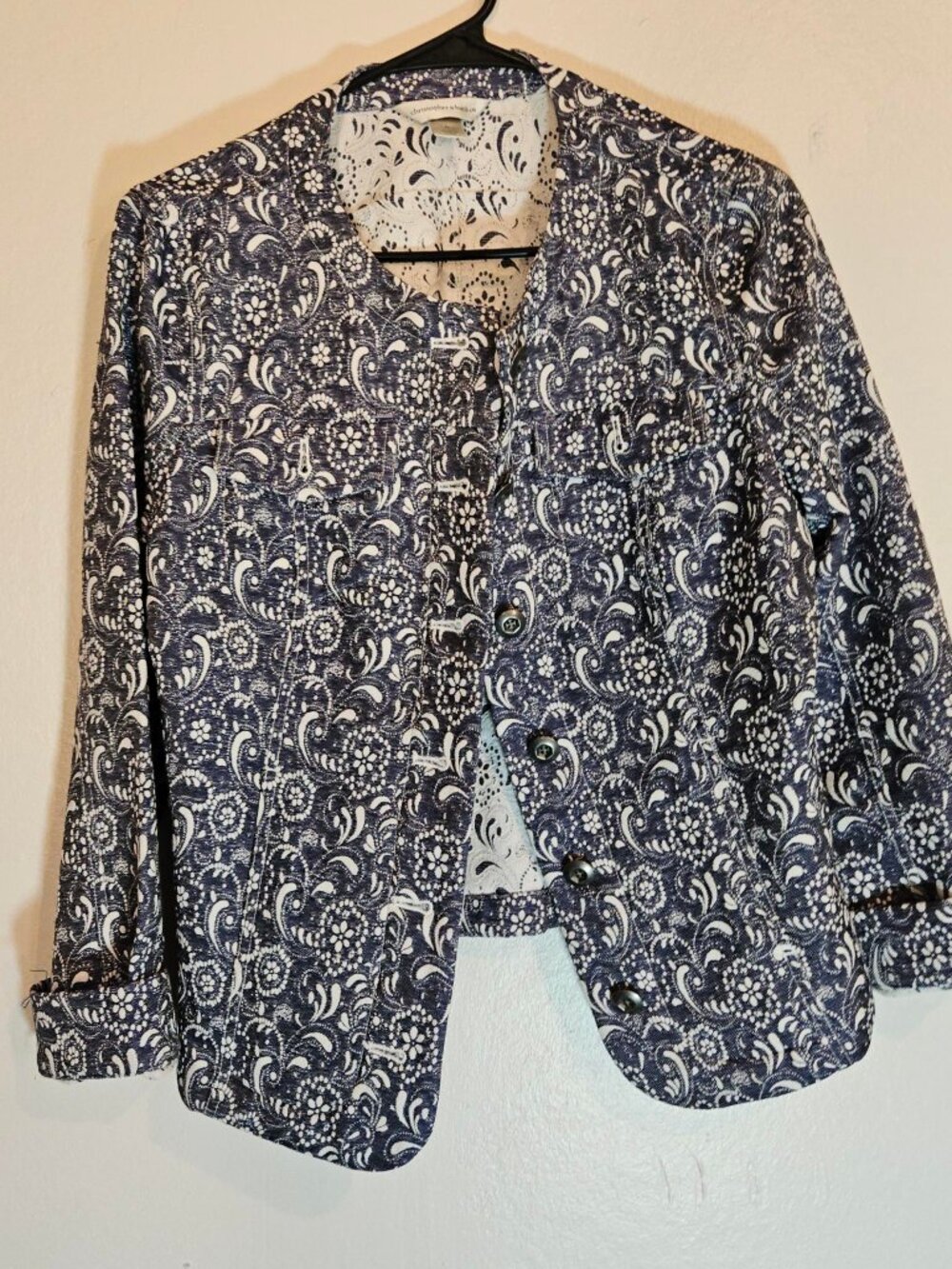 Lace Christopher & Banks Blue Blazer Size M